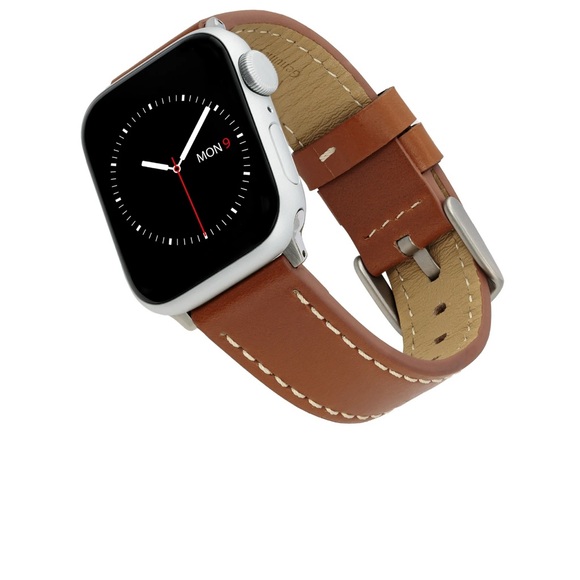 WITHit Brown Hand Crafted Premium Leather Band for 38/40/41mm Apple Watch® - Picture 1 of 9